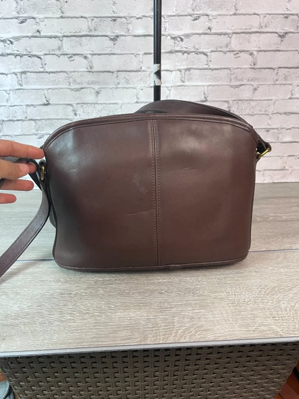 Coach 9976 Anderson Zip Top Brown Vintage Cross Body Bag